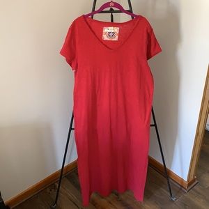 Terracotta maxi t-shirt dress
